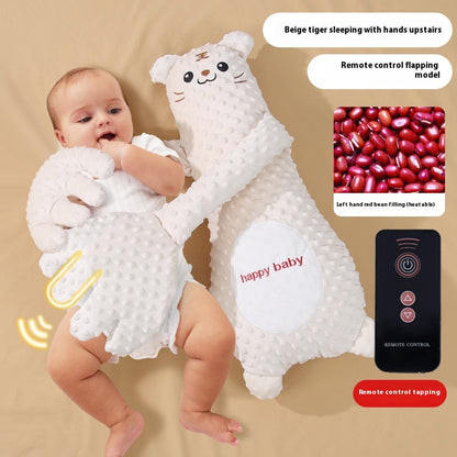 Infant Exhaust Pillow Hand Remote Controlled Soothing for Baby Sleep Cartoon Plush Toddler Comforting Hand