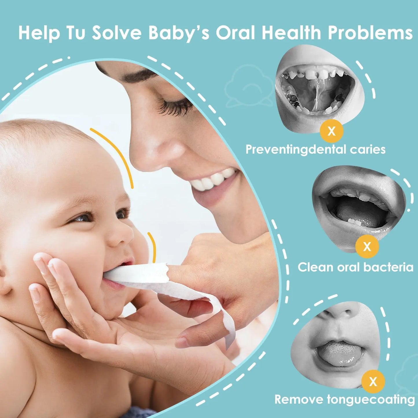 Baby Finger Toothbrush for Training Teething, Newborns Toddler Silicone Baby Toothbrush,Baby Oral Cleaner Massager,2Pcs Tiktokshopspringglowup