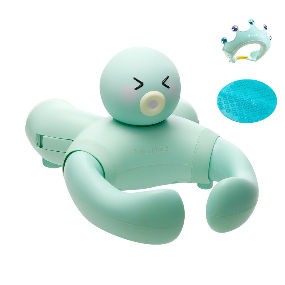 Minijones Baby Bath Stand Suction Cup Wall-Mounted Adjustable Width Portable Standing Shower Holder