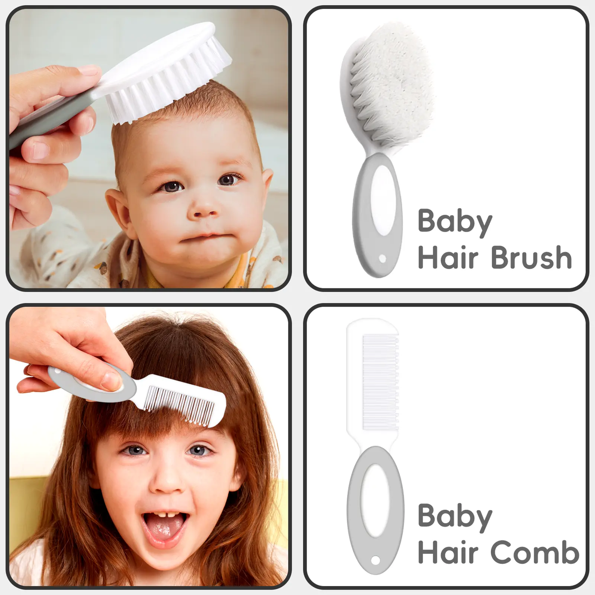 Baby Healthcare and Grooming Kit for Newborn Kids, 24PCS Upgraded Safety Baby Care Kit, Newborn Nursery Health Care Set, Baby Care Product (Grey White)