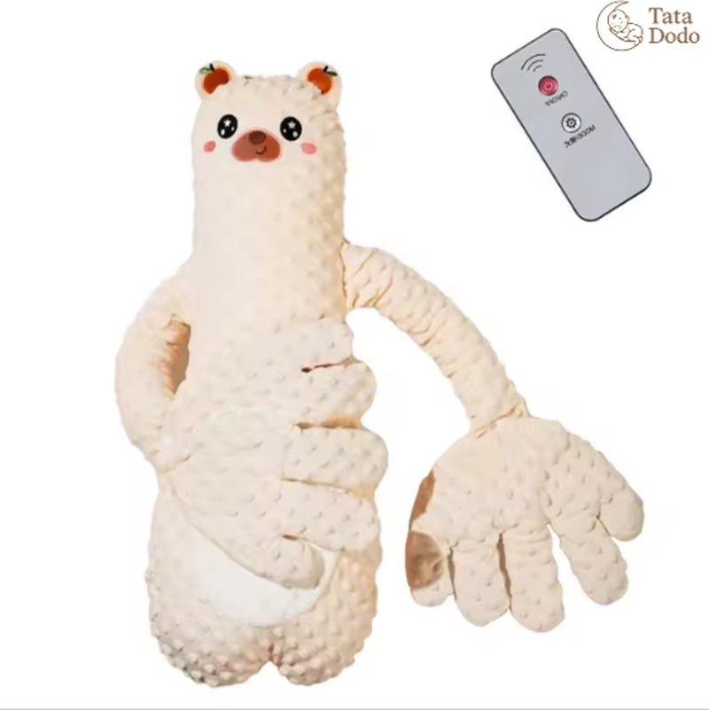 Infant Exhaust Pillow Hand Remote Controlled Soothing for Baby Sleep Cartoon Plush Toddler Comforting Hand