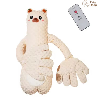 Infant Exhaust Pillow Hand Remote Controlled Soothing for Baby Sleep Cartoon Plush Toddler Comforting Hand