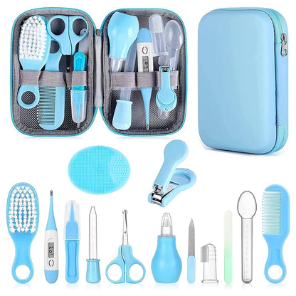 Baby Healthcare and Grooming Kit for Newborn Kids, 24PCS Upgraded Safety Baby Care Kit, Newborn Nursery Health Care Set, Baby Care Product (Grey White)