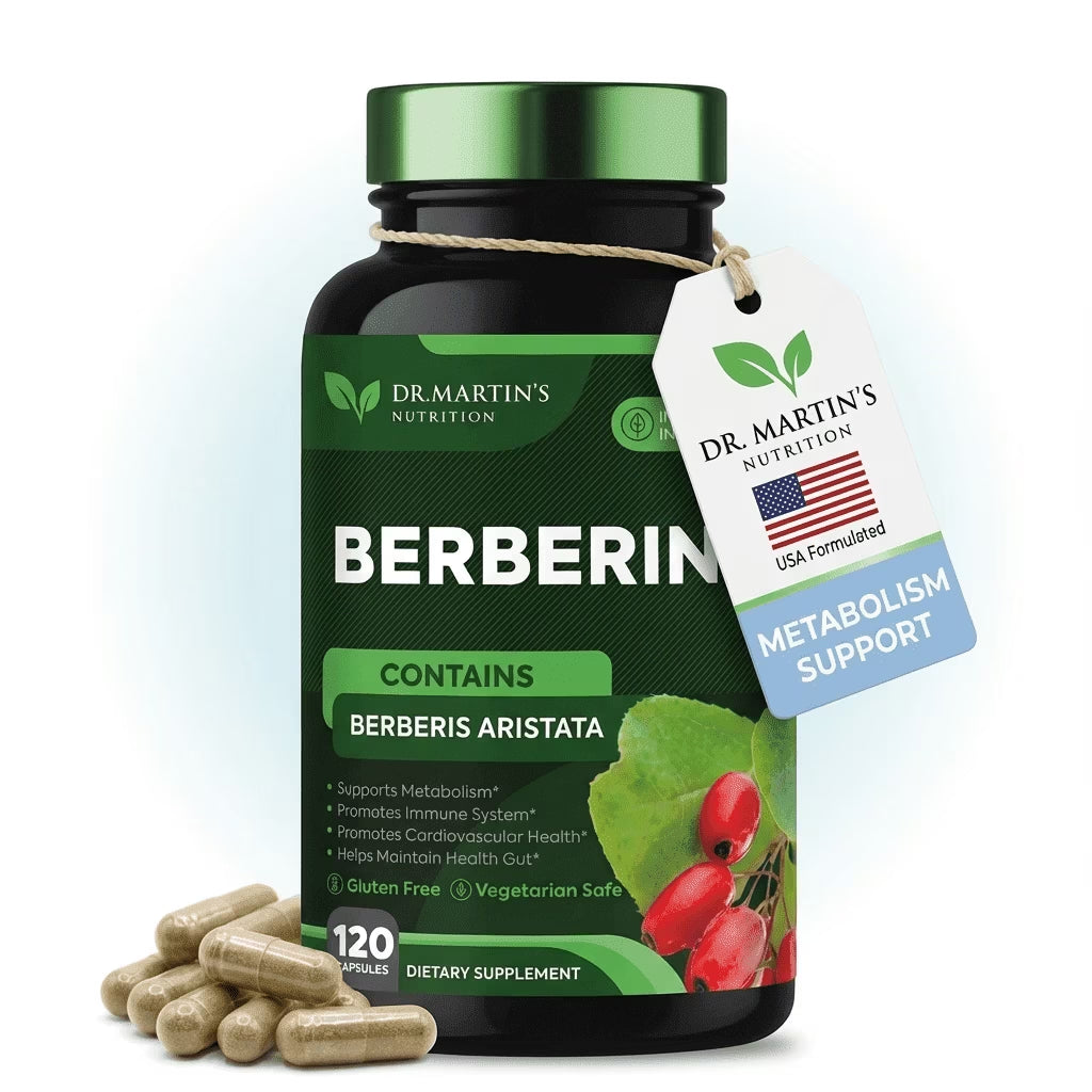 Blood Sugar Support | 1200Mg Berberine Supplement | for Glucose Metabolism, Gut & Liver Health | Weight Management, Immune System & Cardiovascular Health 120 Capsules