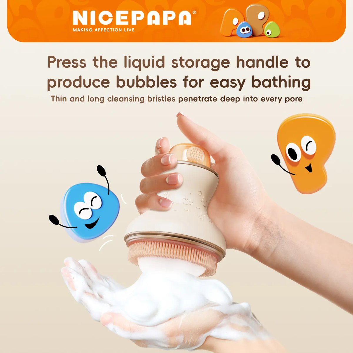 Nicepapa Baby Bath Brush, Baby Cradle Cap Brush, Essential for Baby Dry Skin, Cradle Cap Treatment and Eczema
