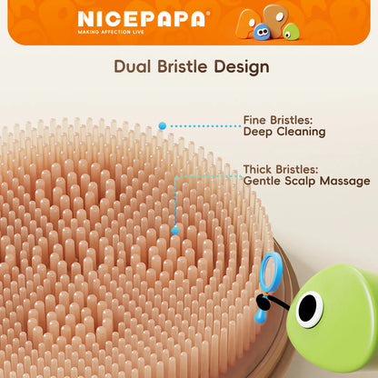 Nicepapa Baby Bath Brush, Baby Cradle Cap Brush, Essential for Baby Dry Skin, Cradle Cap Treatment and Eczema