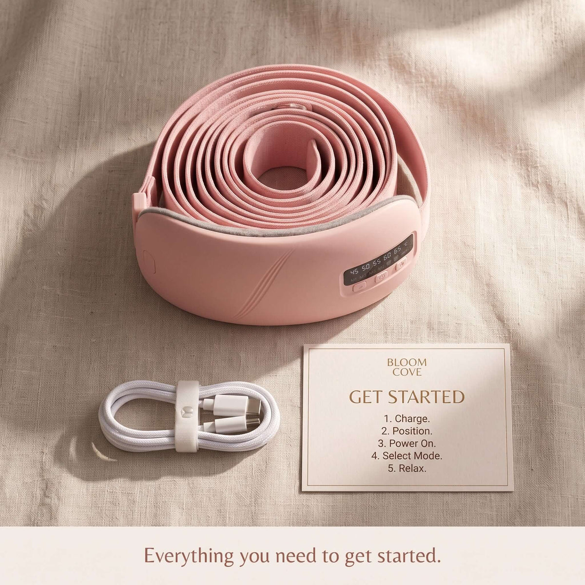 The Bloom | Wearable Heat & Massage Belt for Period Pain Relief