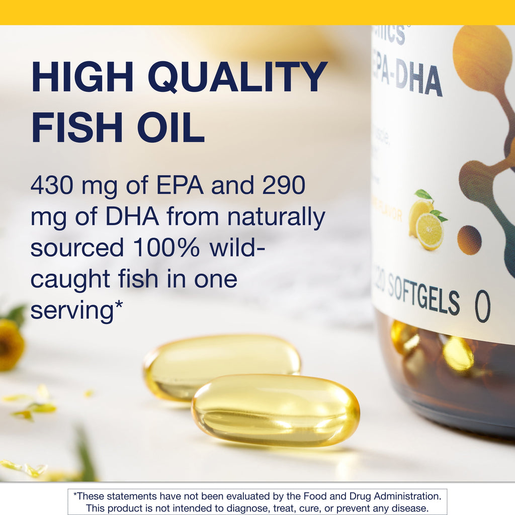 Omegagenics Fish Oil EPA-DHA 720 Mg - Omega-3 Fish Oil Supplement - High Potency - for Heart Health, Musculoskeletal Health & Immune System Health* - with DHA & EPA - 120 Softgels