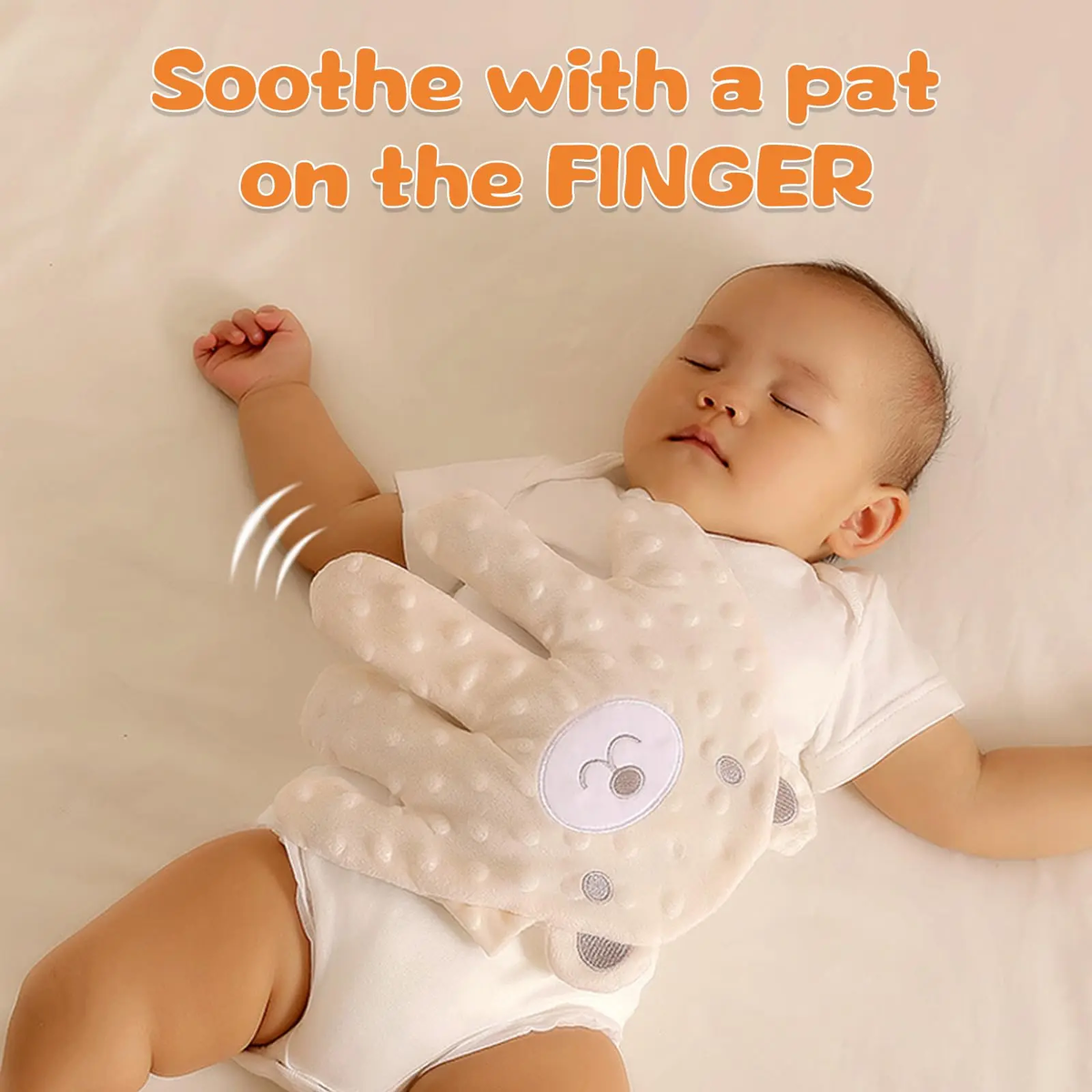 Baby Soothing Palm, Baby Patter for Sleep, Baby Startle Prevention Hand Glove Electric Baby Hand Pillow Red Bean Filling Cute Baby Soothing Palm for Newborns Baby Girls Boys (Pink Rabbit)