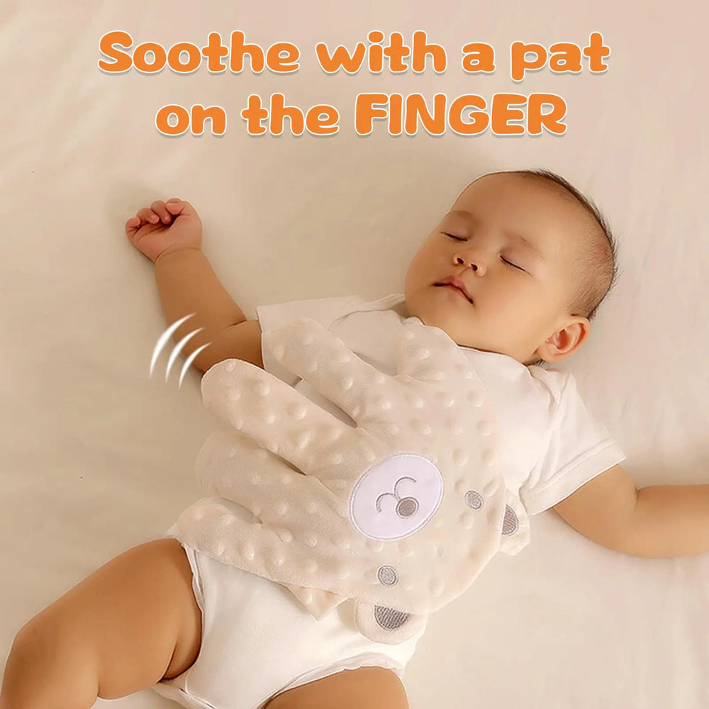 Baby Soothing Palm, Baby Patter for Sleep, Baby Startle Prevention Hand Glove Electric Baby Hand Pillow Red Bean Filling Cute Baby Soothing Palm for Newborns Baby Girls Boys (Pink Rabbit)