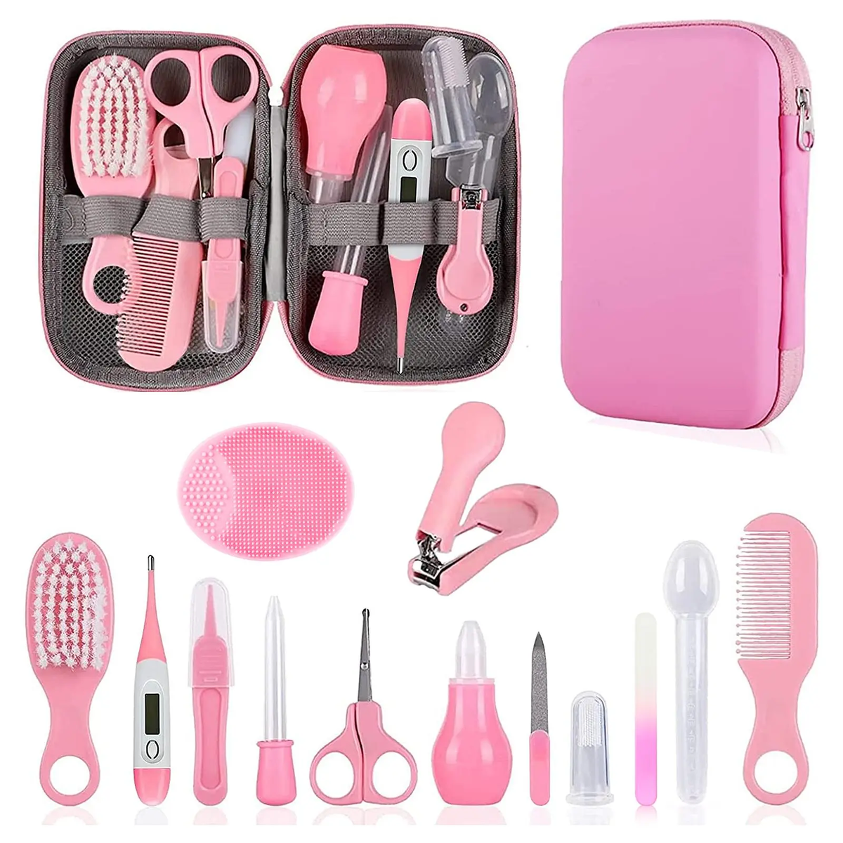 Baby Nail Trimmer Electric and Baby Grooming Kit,Baby Nail Clippers, 6 in 1 Baby Nail File,Nail File Baby Grooming Kit Manicure Set for Toddler or Adults,Blue
