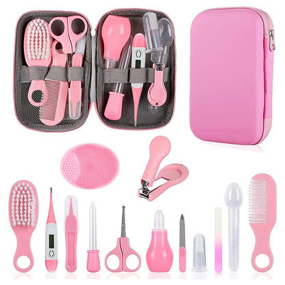 Baby Healthcare and Grooming Kit for Newborn Kids, 24PCS Upgraded Safety Baby Care Kit, Newborn Nursery Health Care Set, Baby Care Product (Grey White)
