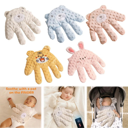 Baby Soothing Palm, Baby Patter for Sleep, Baby Startle Prevention Hand Glove Electric Baby Hand Pillow Red Bean Filling Cute Baby Soothing Palm for Newborns Baby Girls Boys (Pink Rabbit)