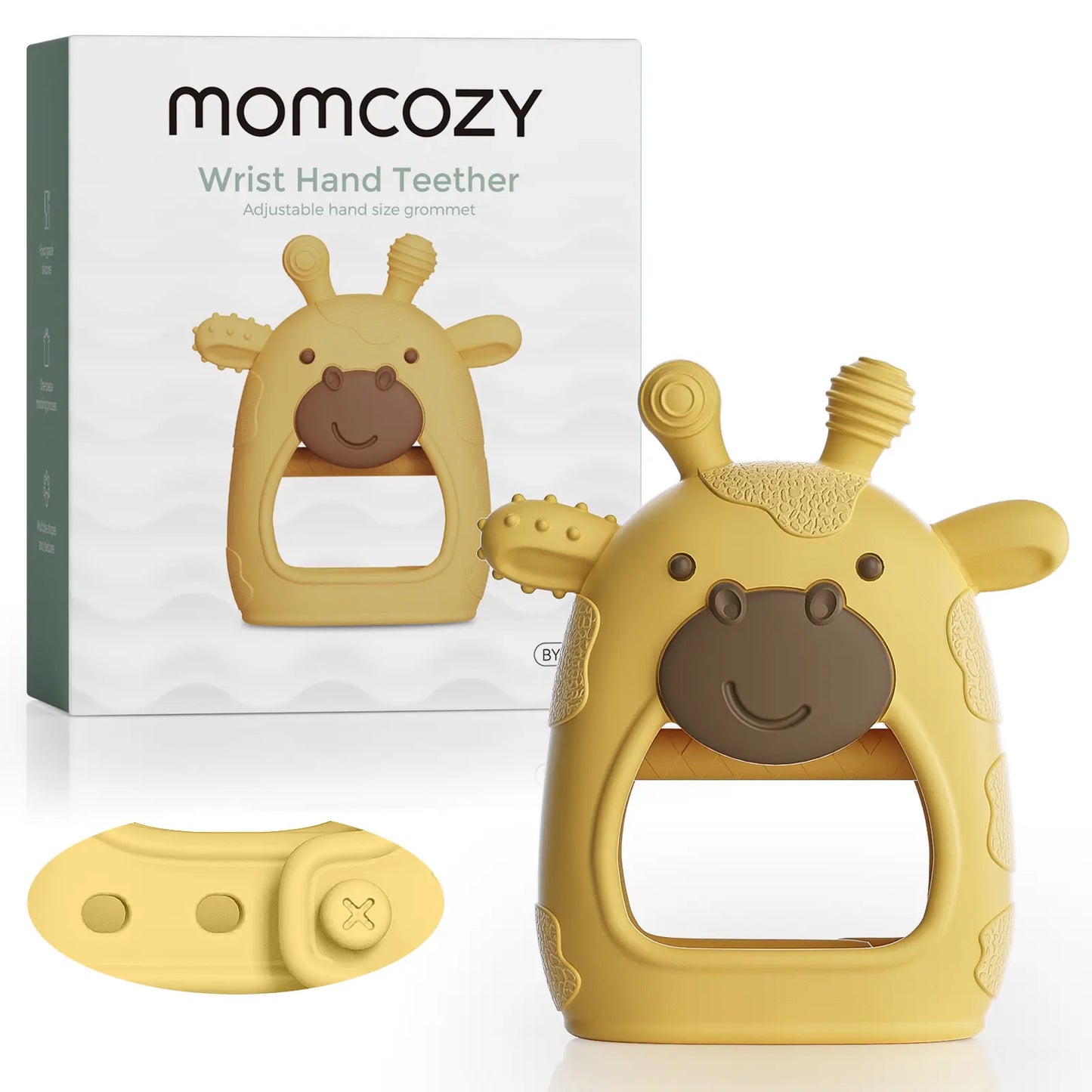 Momcozy Baby Teether Toys Baby Teething Toys|Infant Teether|Baby Teething Relief Food Grade Silicone Teether Baby Toys Baby Teether 0-6 Months|Teething Toy 6-12 Months|Baby Essential