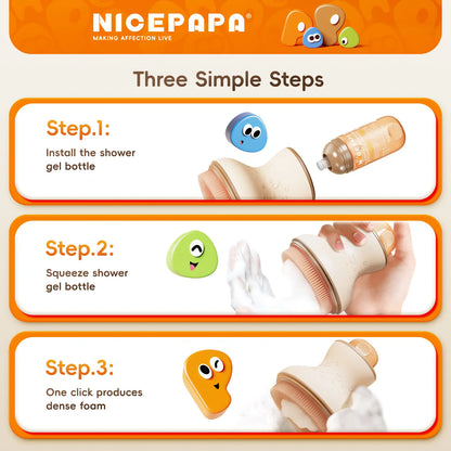 Nicepapa Baby Bath Brush, Baby Cradle Cap Brush, Essential for Baby Dry Skin, Cradle Cap Treatment and Eczema