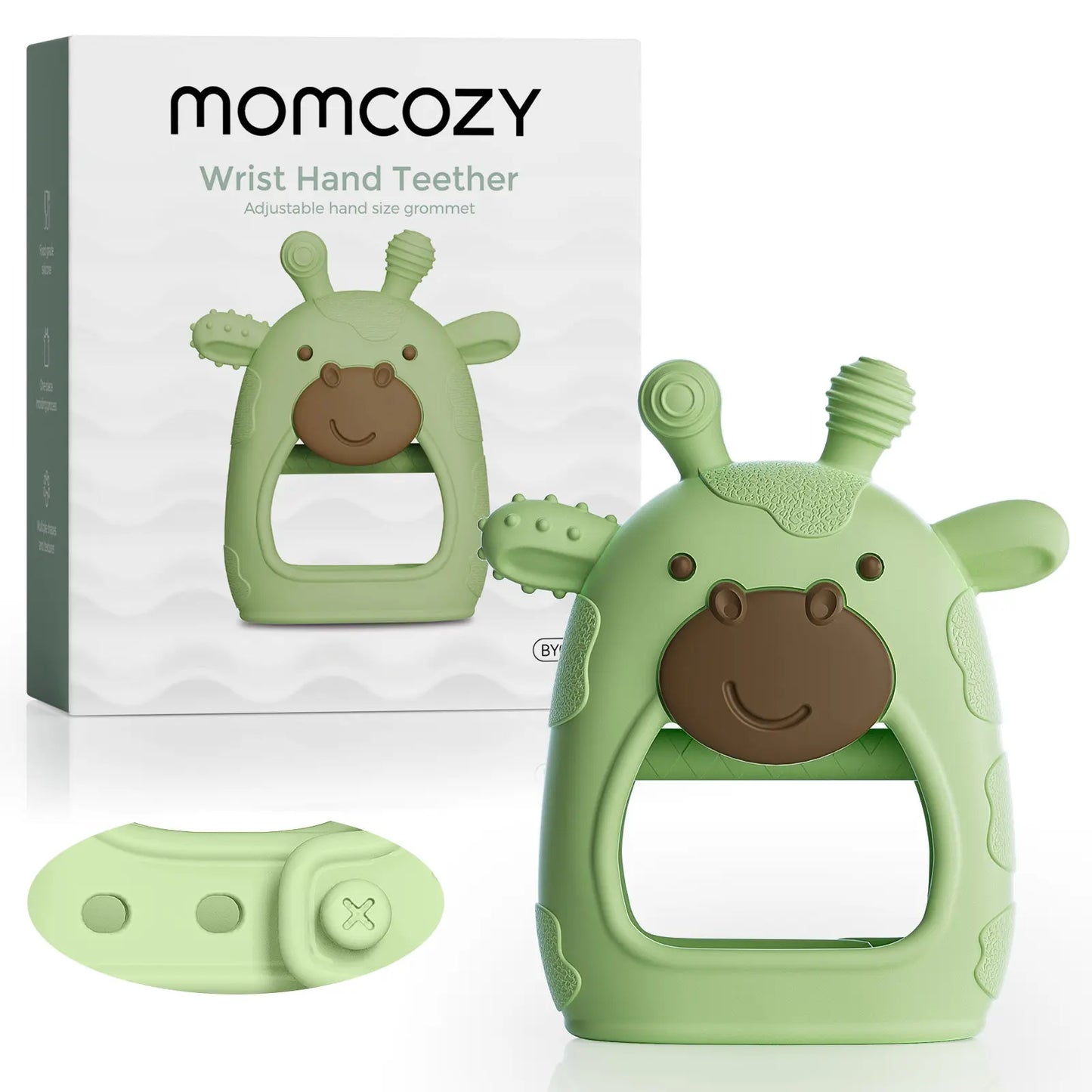 Momcozy Baby Teether Toys Baby Teething Toys|Infant Teether|Baby Teething Relief Food Grade Silicone Teether Baby Toys Baby Teether 0-6 Months|Teething Toy 6-12 Months|Baby Essential