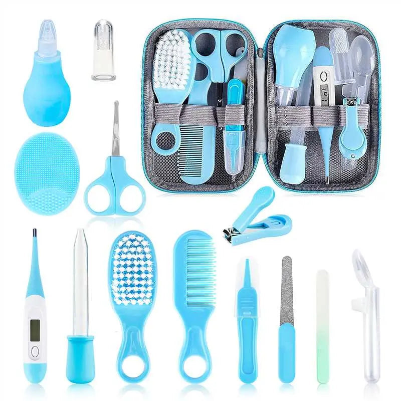 Baby Nail Trimmer Electric and Baby Grooming Kit,Baby Nail Clippers, 6 in 1 Baby Nail File,Nail File Baby Grooming Kit Manicure Set for Toddler or Adults,Blue