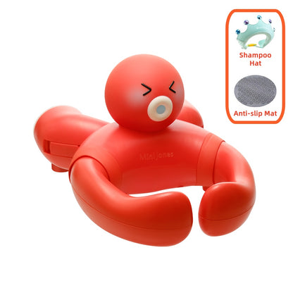 Minijones Baby Bath Stand Suction Cup Wall-Mounted Adjustable Width Portable Standing Shower Holder