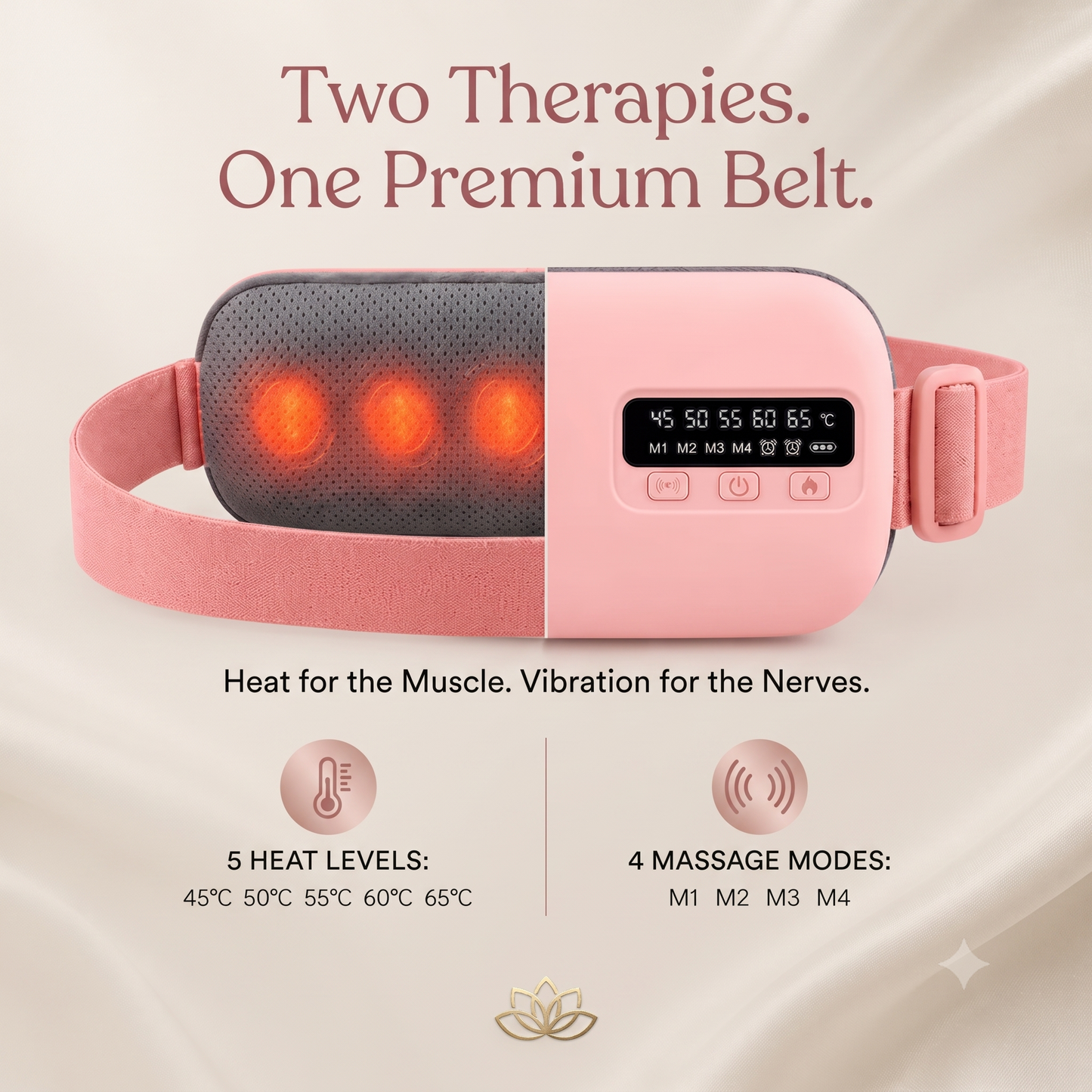 The Bloom™ | Wearable Heat & Massage Belt for Period Pain Relief